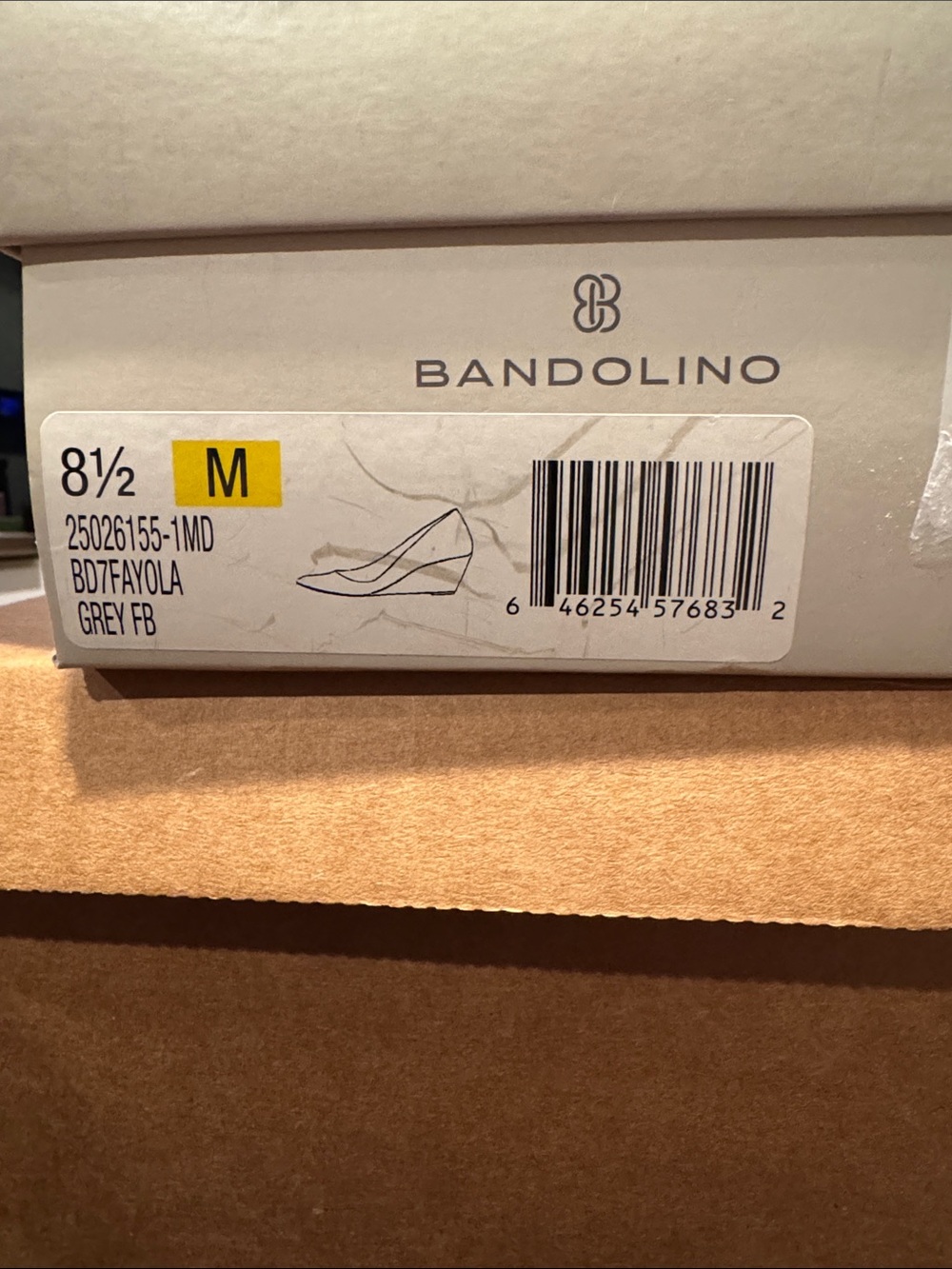 Bandolino Grey Fayola Wedge Heel